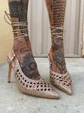 Tacchi alla schiava traforati rose gold