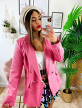 Blazer in ecopelle Rosa