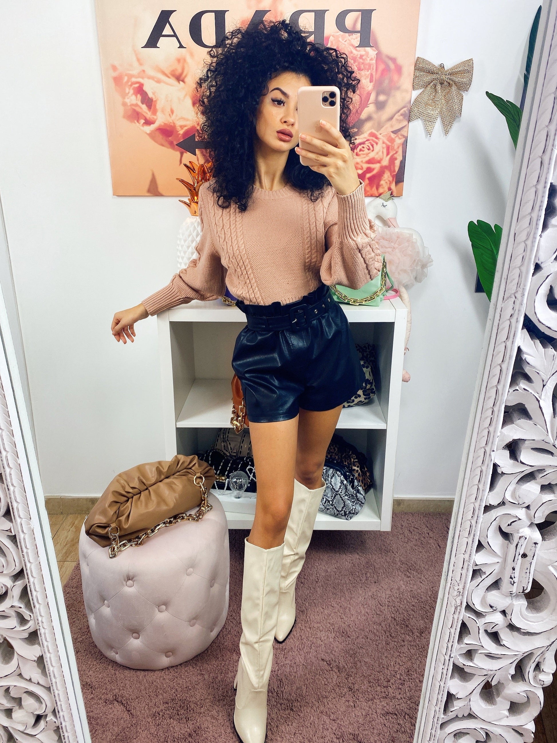 Maglione a trecce nude