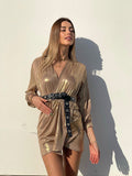 Abito glam night gold
