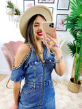 Abito di jeans con catena