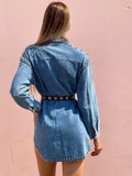 Abito in jeans con borchie