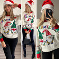 Maglione bianco con gnomi