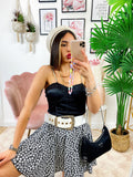 Top con catena in strass