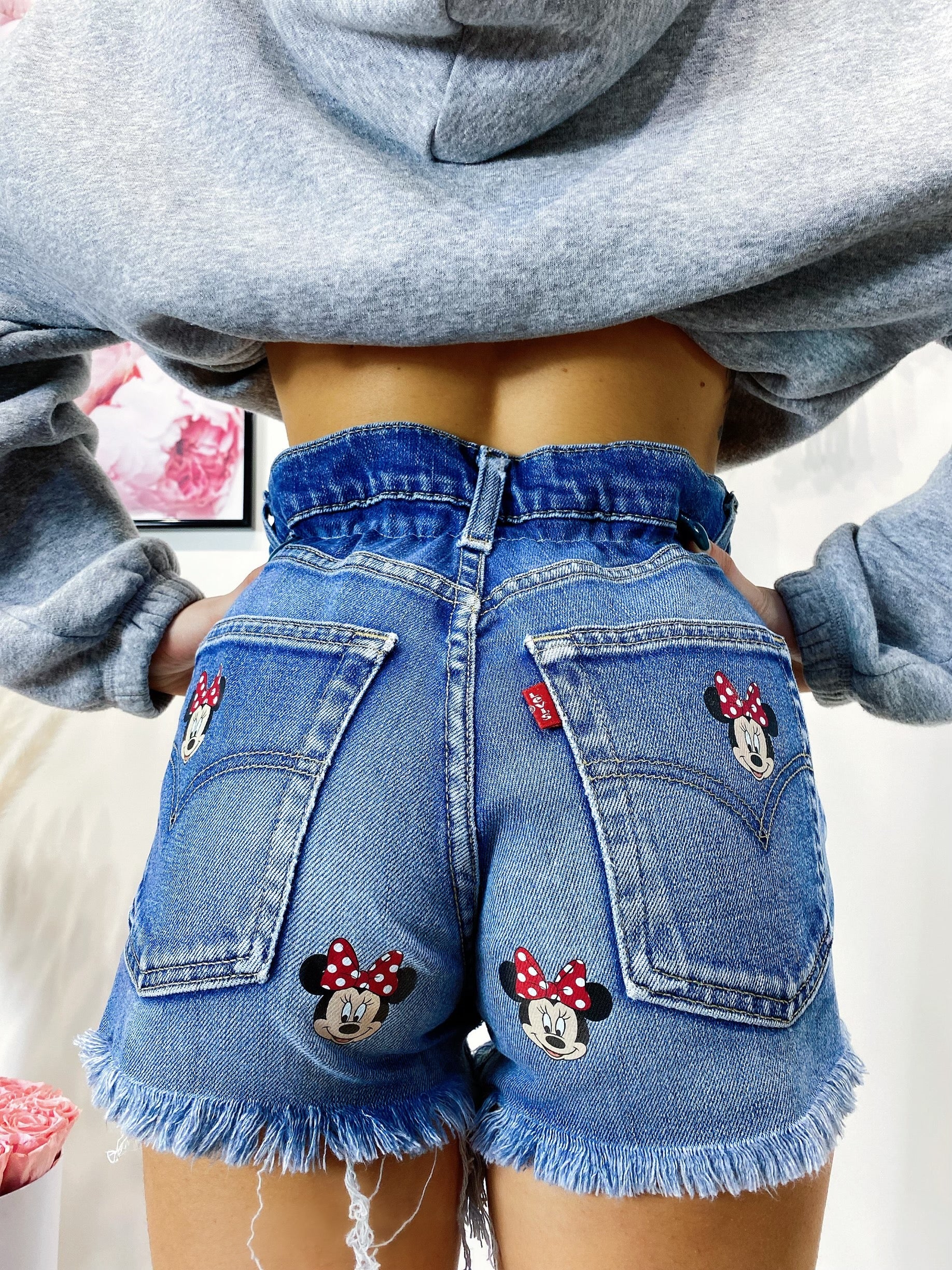 Short Levi’s Vintage stampa topolina senza strappi