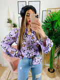 Camicia Lilla con Stelle e borsetta inclusa