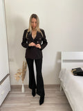 Pantalone a zampa nero