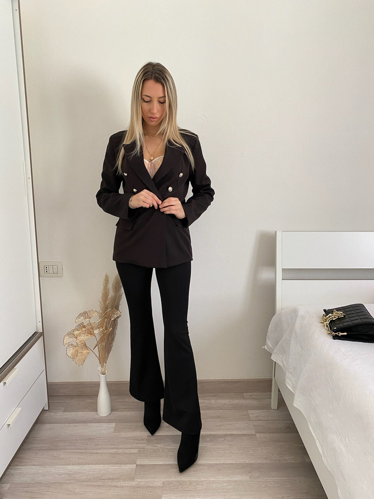 Pantalone a zampa nero