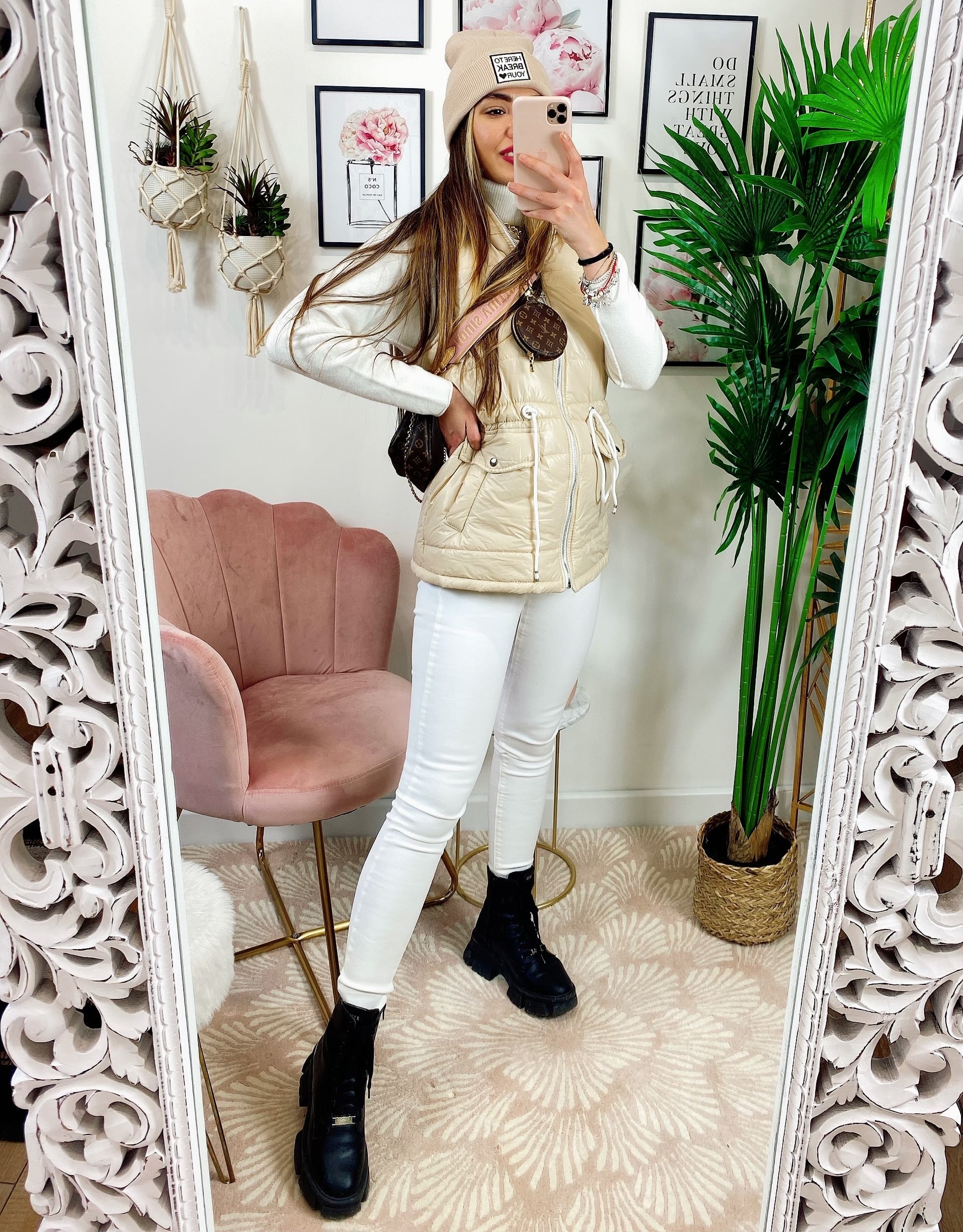 Bomberino smanicato Beige