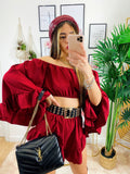 Completo due pezzi bordeaux