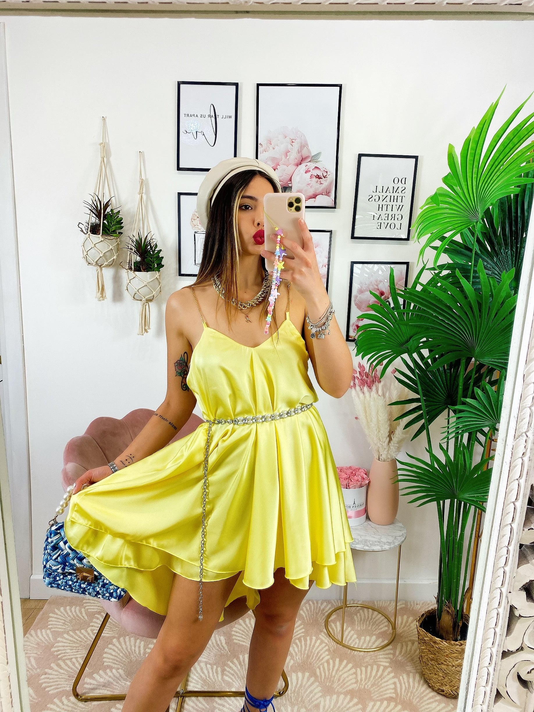 Abito con catenina Giallo