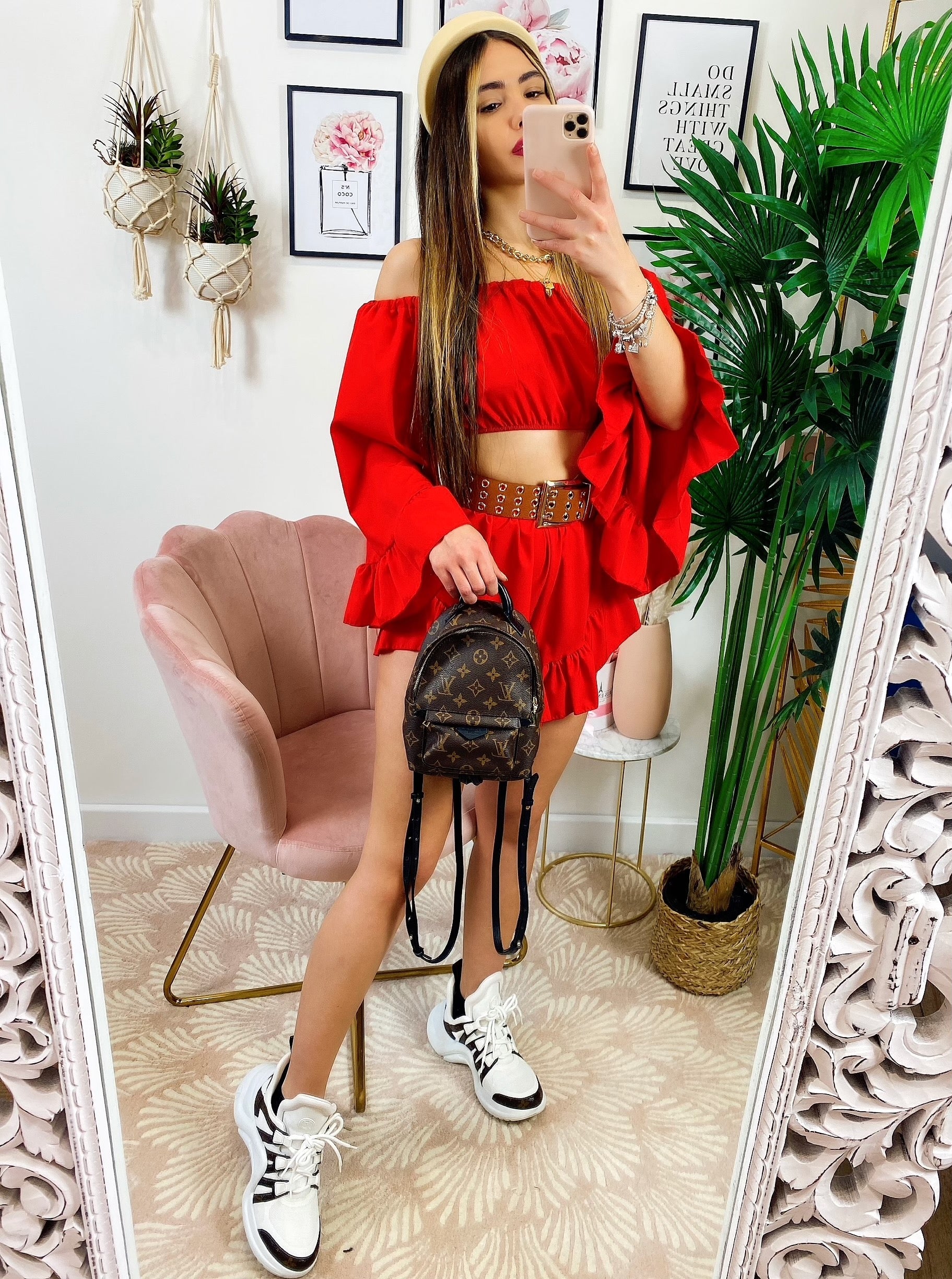 Completo due pezzi rosso