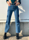 Jeans wide leg con cuori