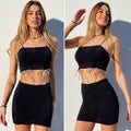 Top drappeggiato con fiocchetti