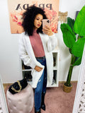 Cardigan lungo morbido bianco