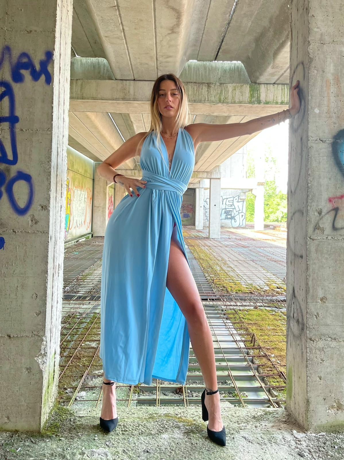 Dress Red Carpet con due spacchi