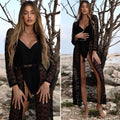 Kimono in pizzo nero