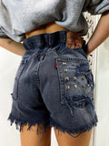 Short Levi’s Vintage con Borchie bagno grigio scuro