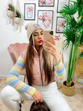 Bomber in ecopelle smanicato Rosa