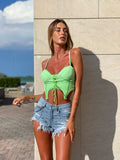 Short in jeans con stelle e catenina