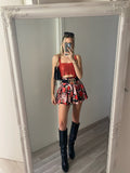Top luxsequin rosso