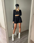 Short nero con cintura