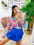 Short Blu con marsupio