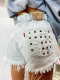 Short Levi’s Vintage Chiaro con Borchie