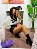 Maglione bianco Rock
