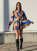 Abito etnico arancio blu