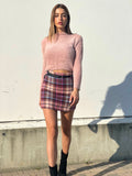 Gonna in tweed rosa viola