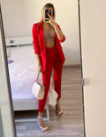 Completo giacca e pantalone rosso