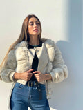 Giaccone beige con pelo morbidissimo