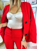 Completo giacca e pantalone rosso