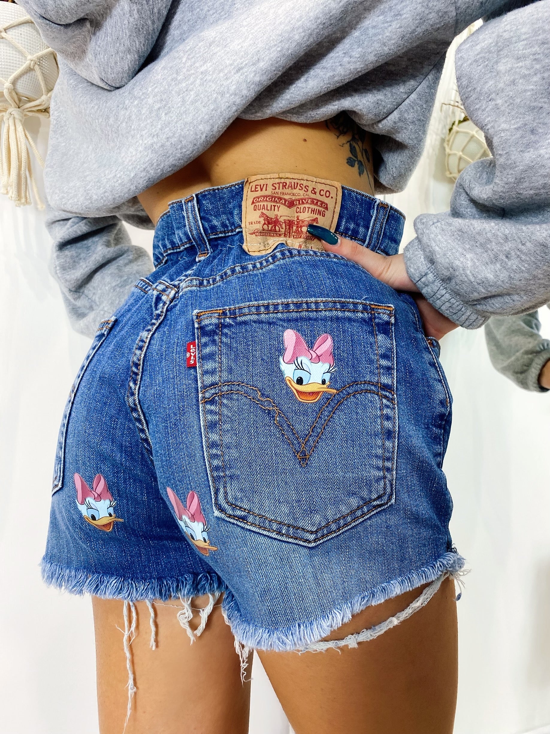 Short Levi’s Vintage con stampa Paperina senza strappi