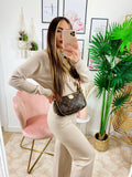 Completo Maglia e pantalone quality beige con cappuccio