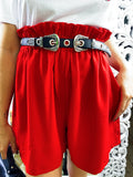 Short rosso con elastico