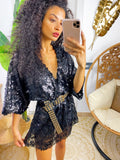 Abito con paillettes nero
