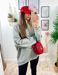 Maxi felpa easy grigia