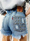 Short Levi’s Vintage bagno medio con borchie
