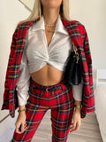 Set giacca e pantalone scozzese