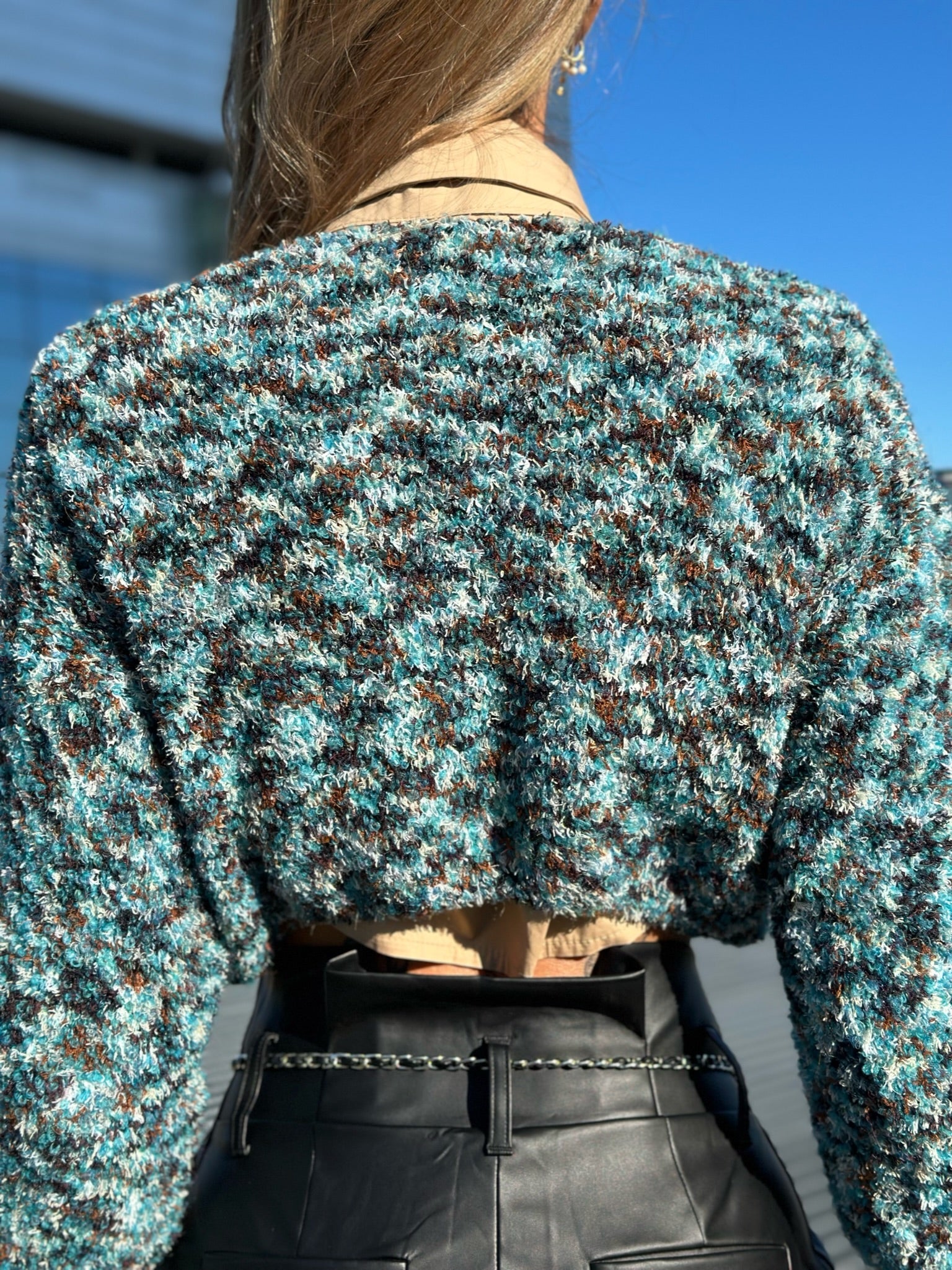 Maglione multicolor azzurro
