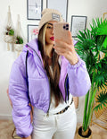 Bomber crop lilla