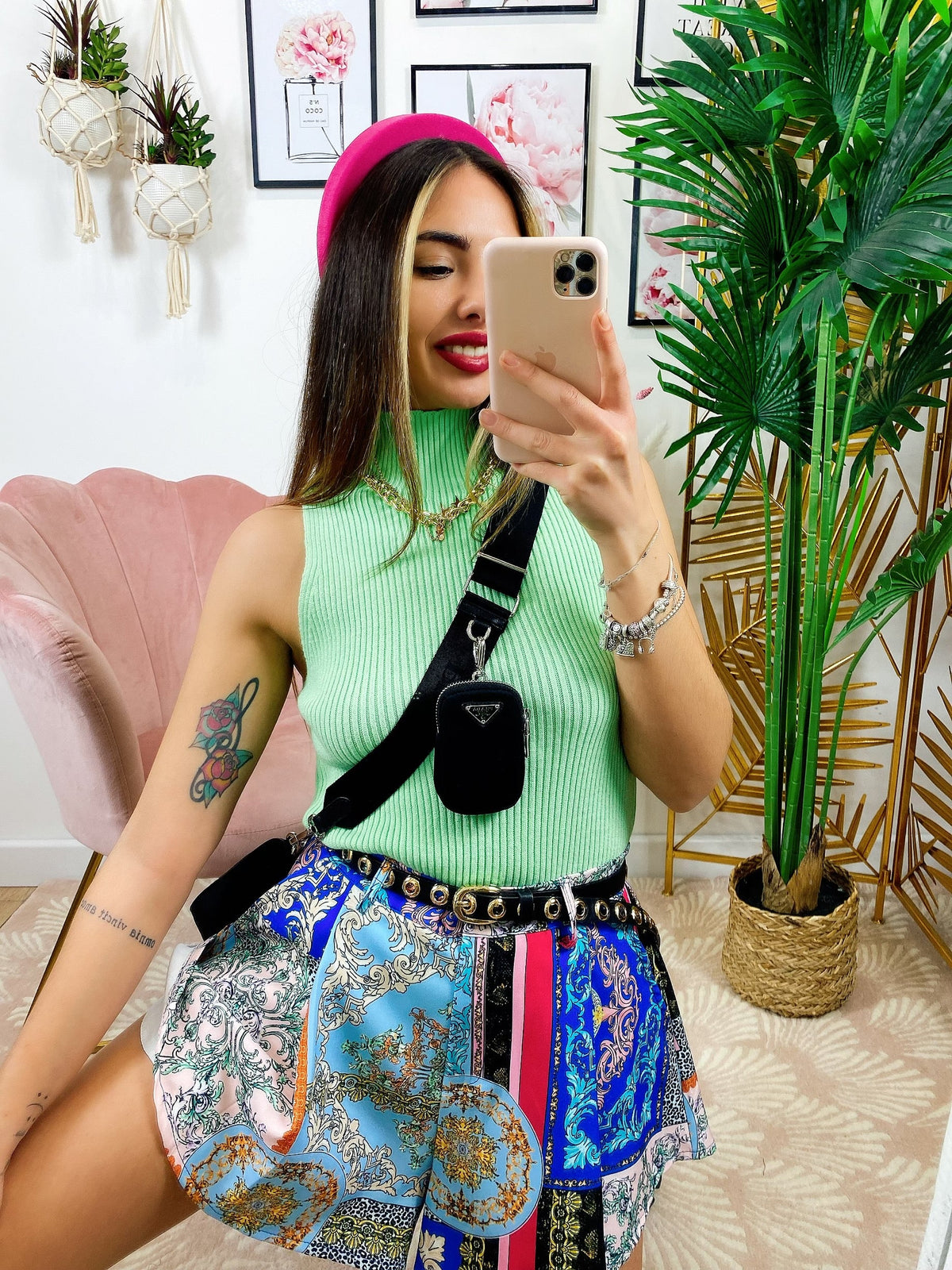 Short a fantasia Dettaglio Blu