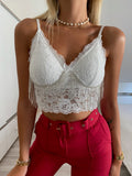 Bralette bianca con strass