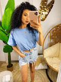 Maglia a top crop carta da zucchero con elastico