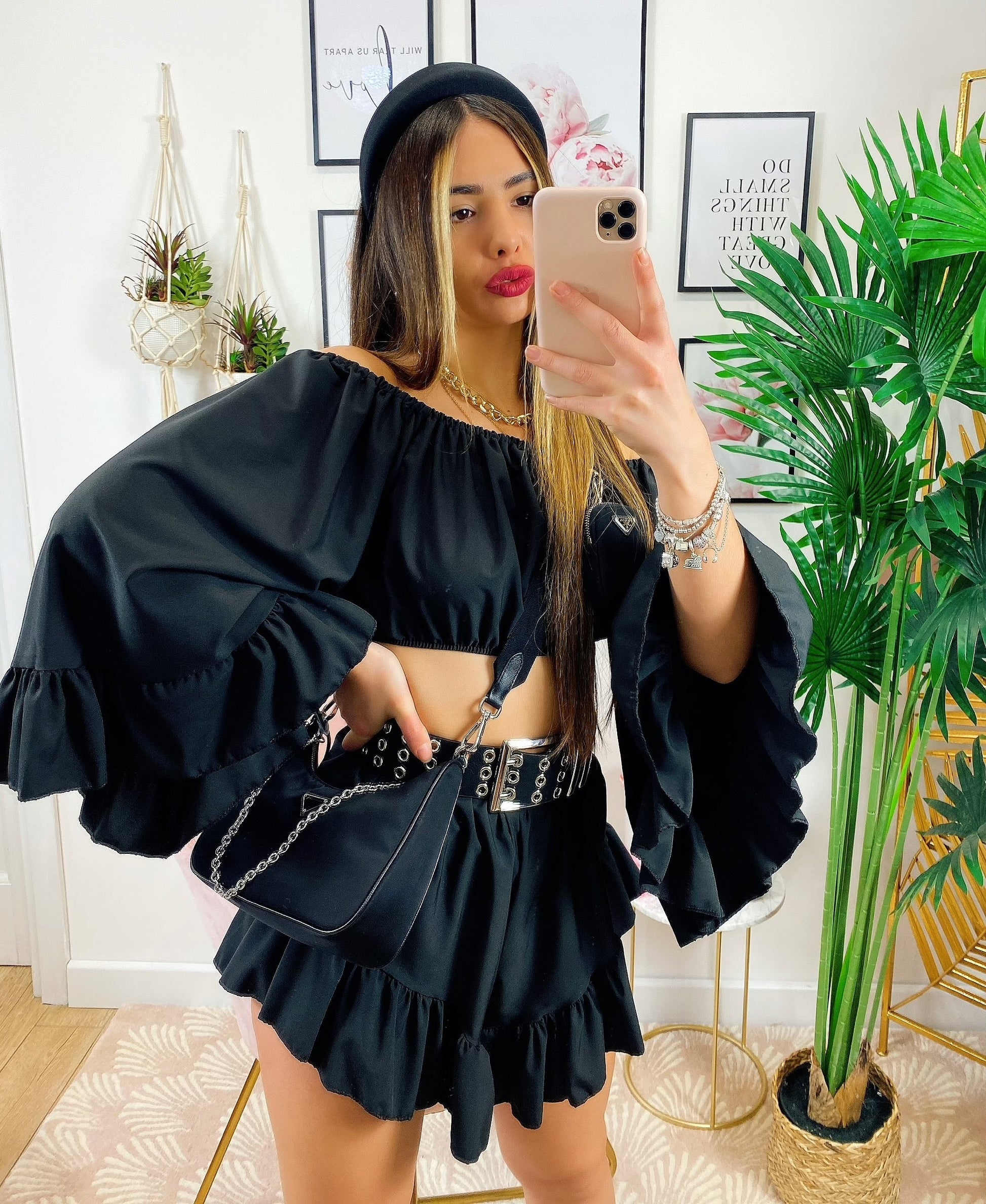 Completo due pezzi Nero