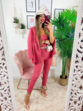 Coordinato tre pezzi fragola