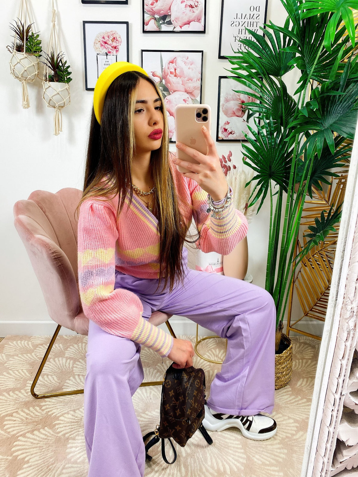 Maglioncino con Cuori Rosa e lilla