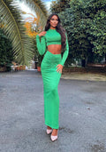 Completo verde top e gonna Jasmine